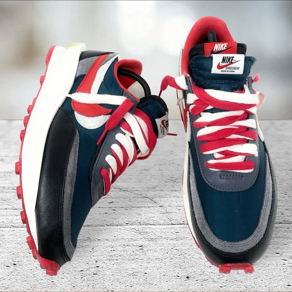 Nike LDWaffle Sacai Undercover Mens 9.5 Midnight Spruce Red DJ4877-300 Low Top
